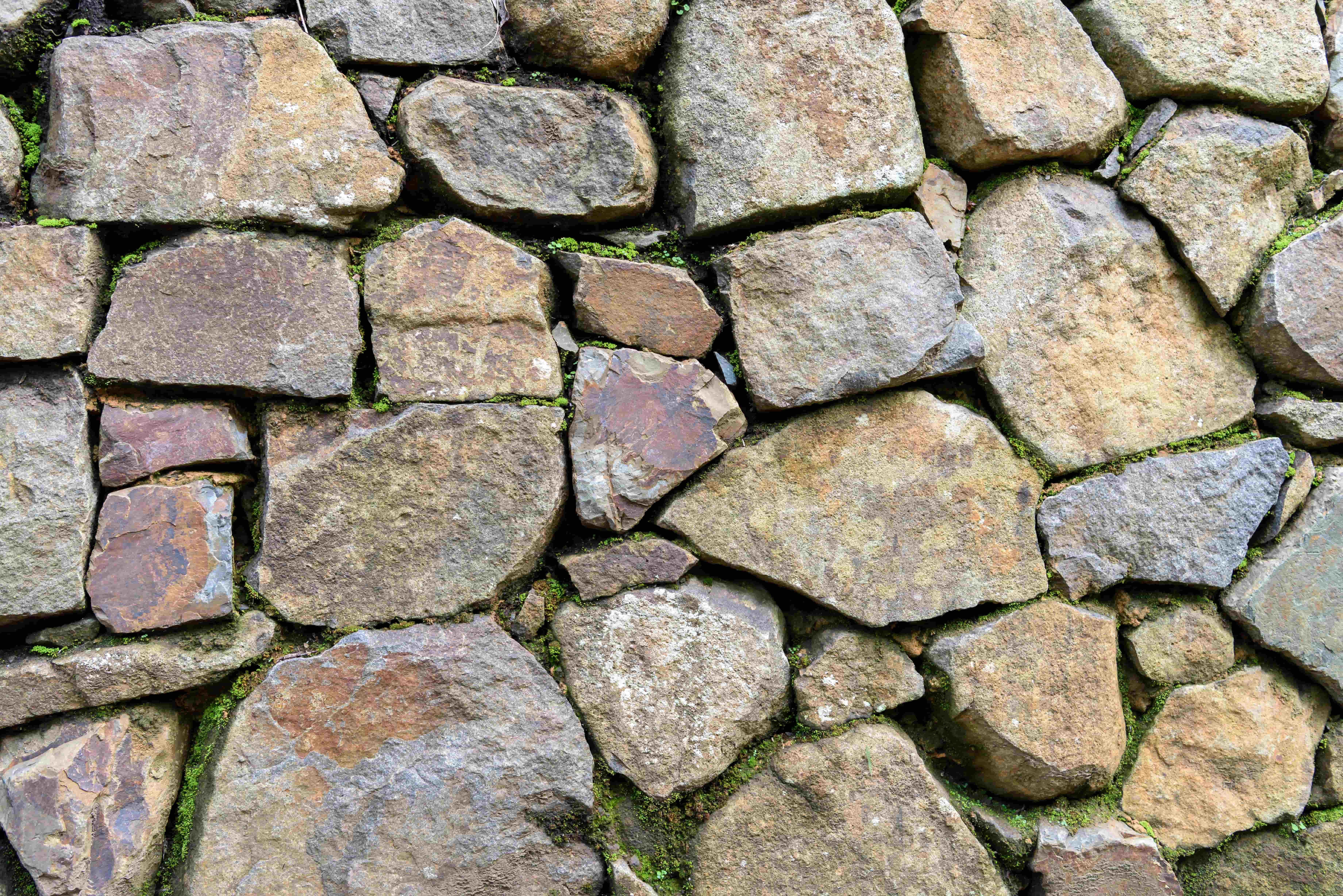 Decorative dry stone wall